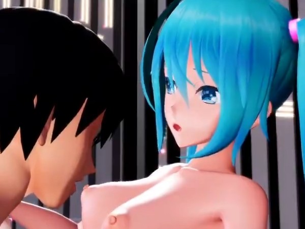 【3Dエロアニメ】初音ミクのオマンコ&おっぱい舐めて中出しセックス